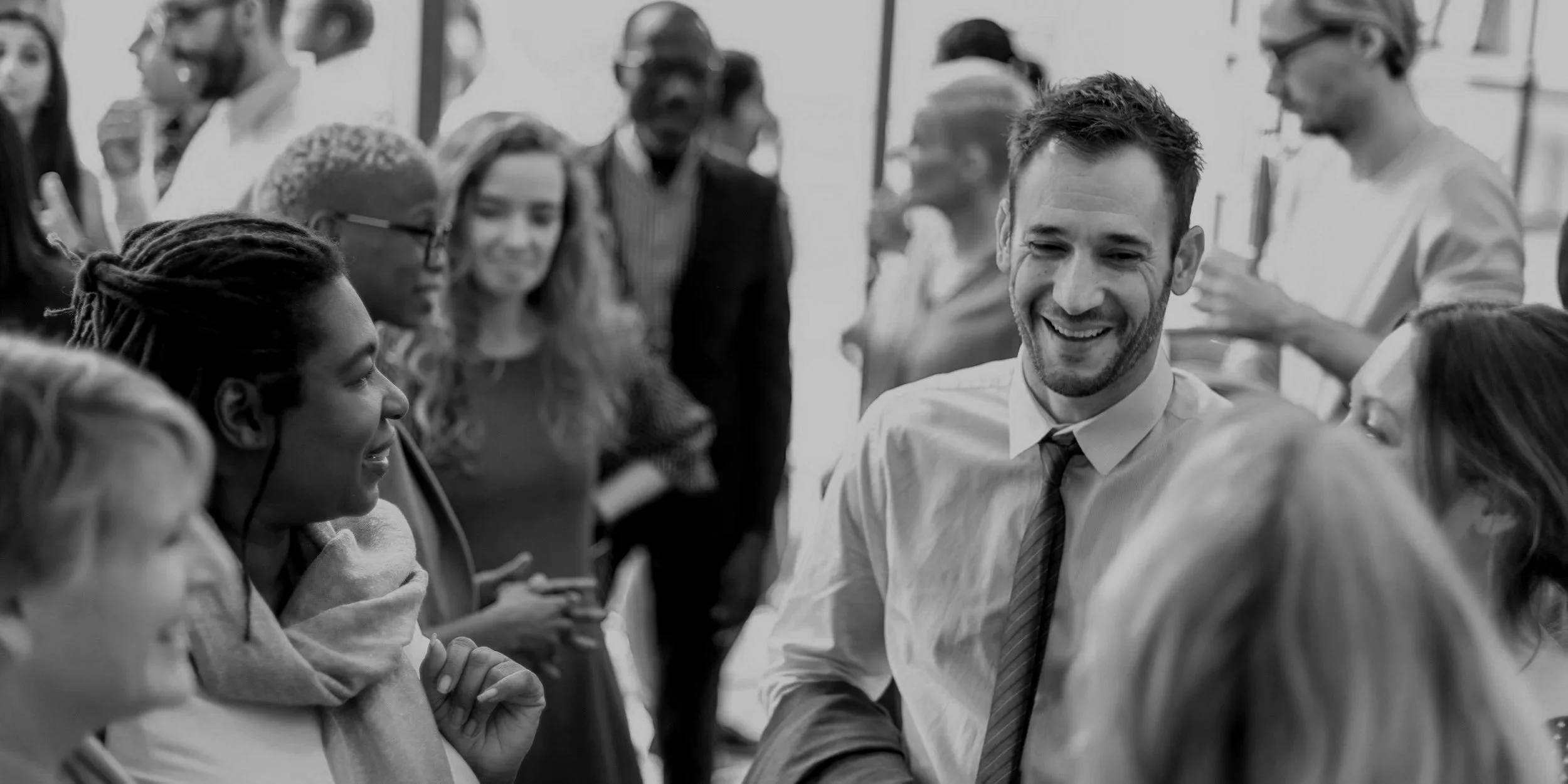 A group of professionals in a meeting.