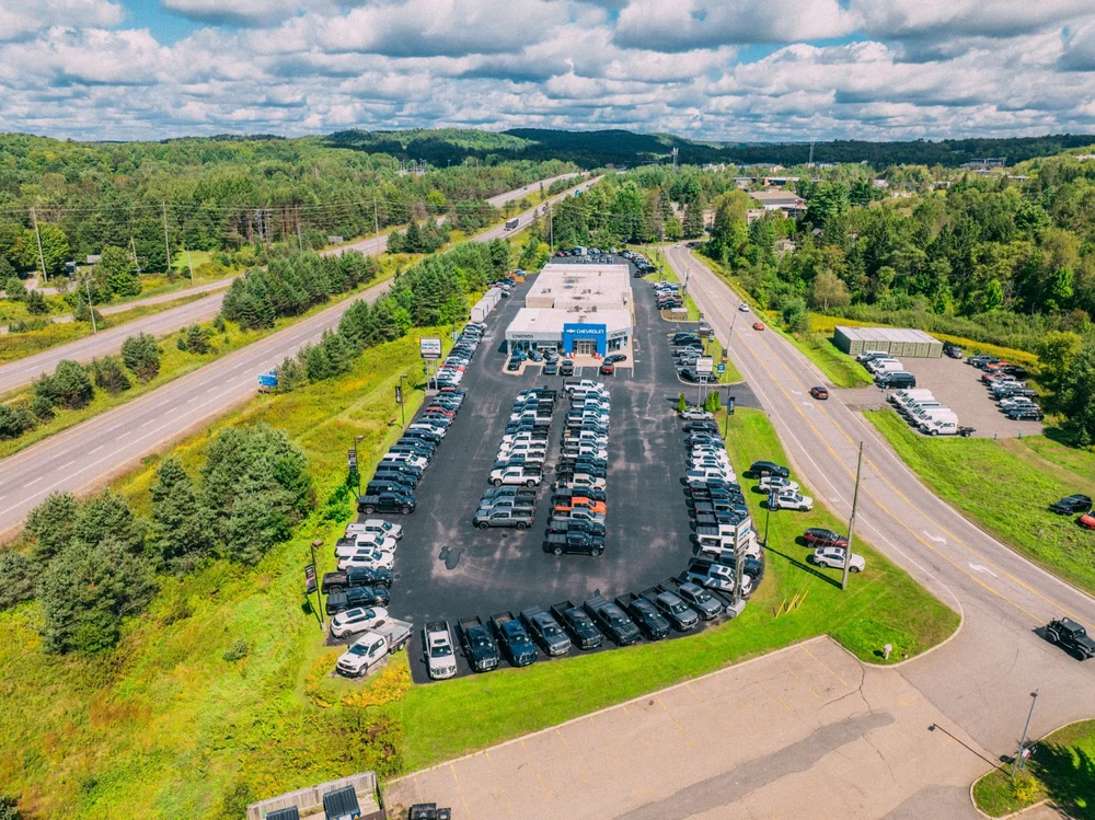 Aerial view of the Edmonds GM lot