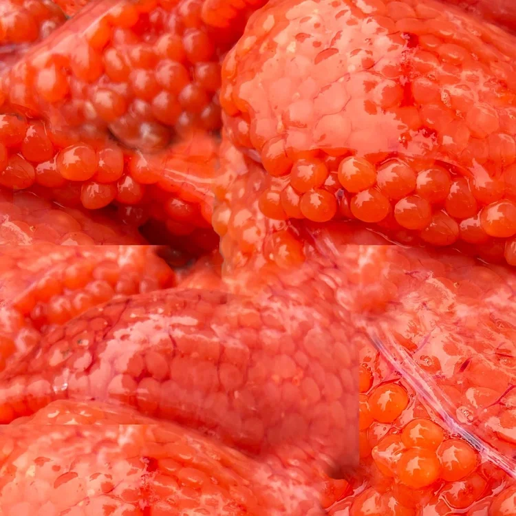 Sockeye salmon roe.