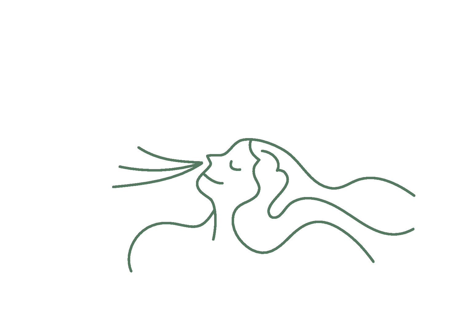 Ilustración mujer respiración