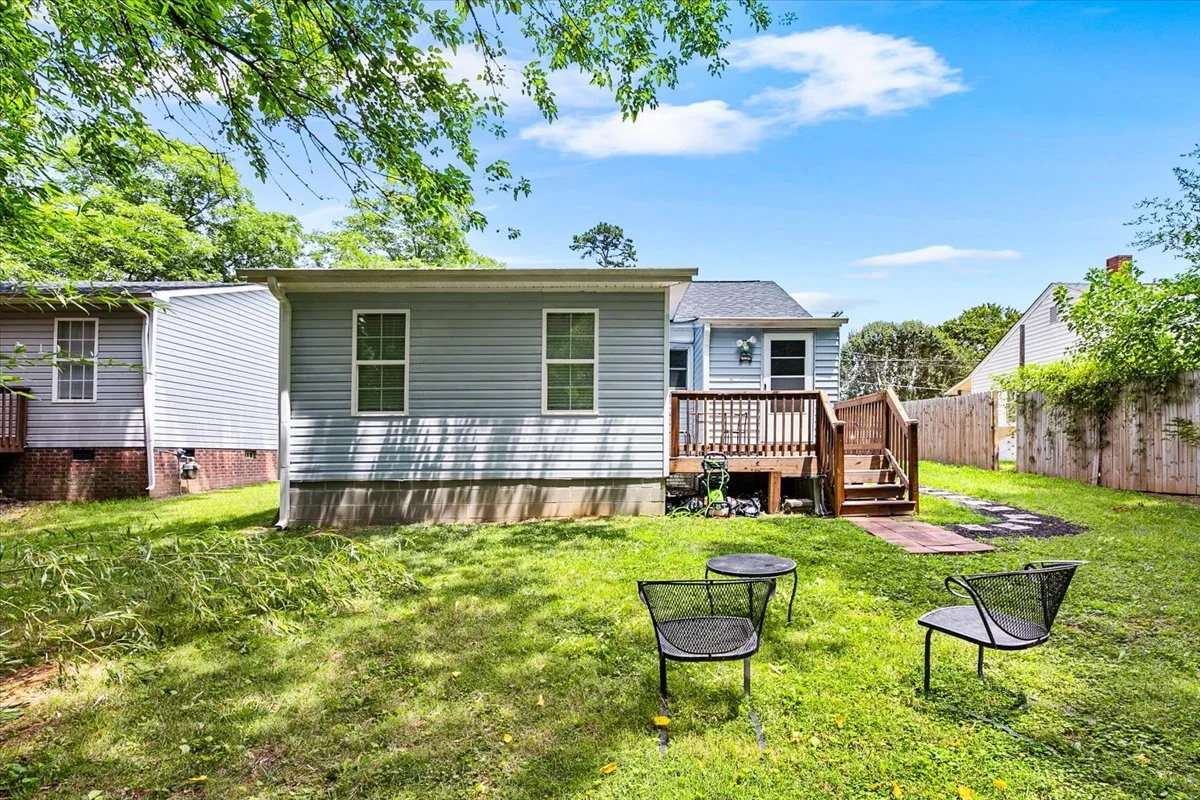 Fenced 0.18 acre backyard at 226 Friendly Avenue, Milbourne Heights