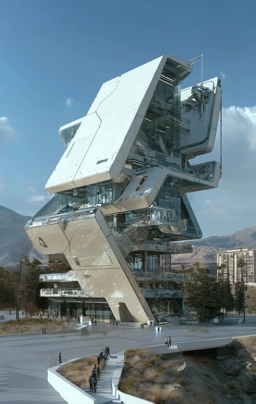 Simulacra Museum with developed surface and material treatment