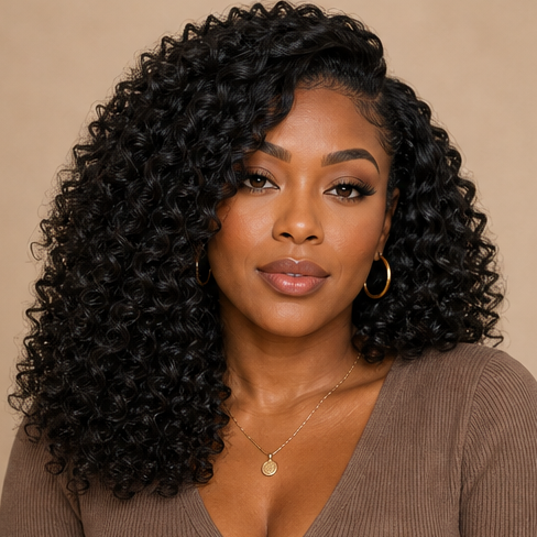 Crochet curls side volume