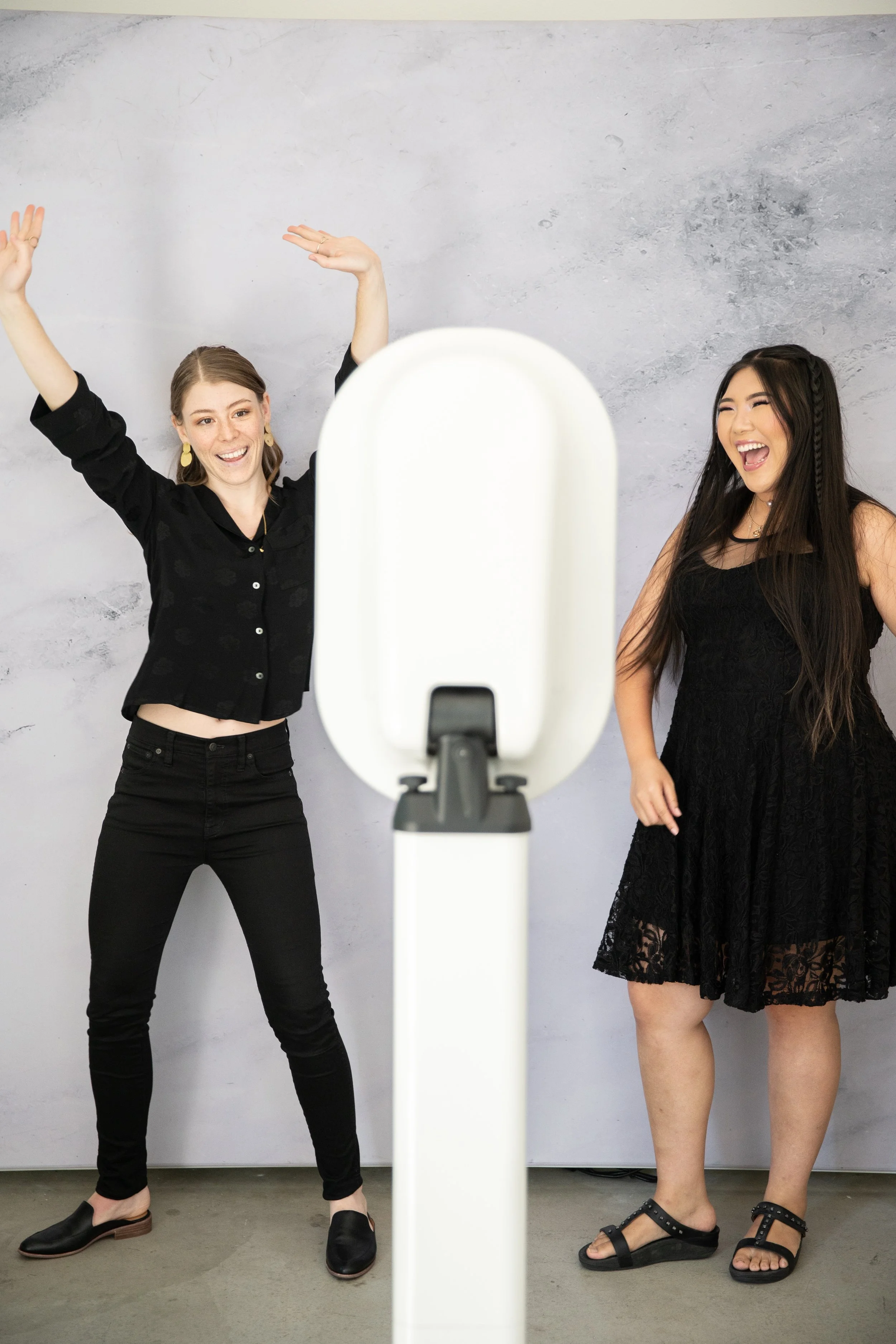Digital Booth with ring light capturing GIFs