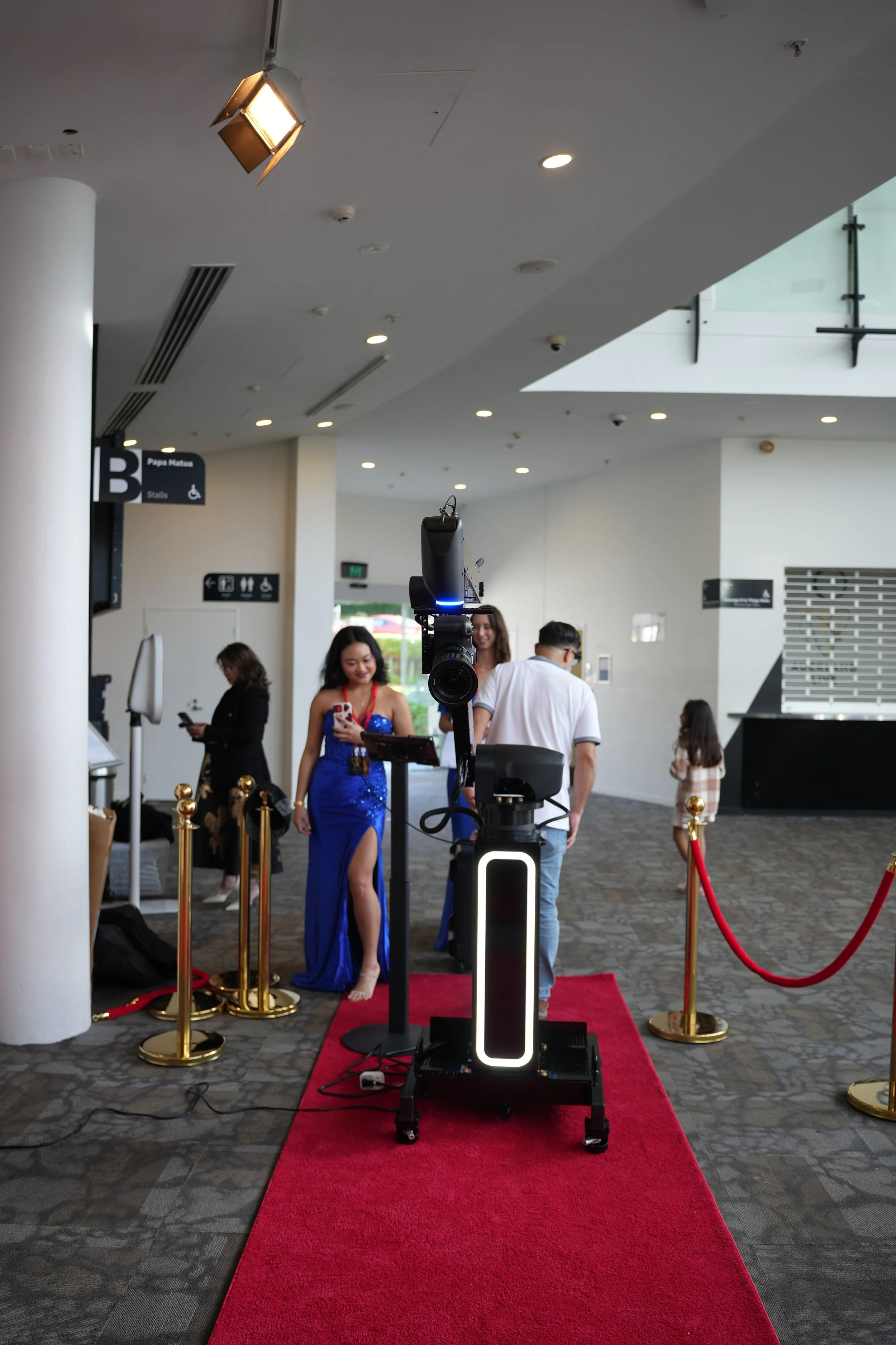 Miss New Zealand red carpet setup