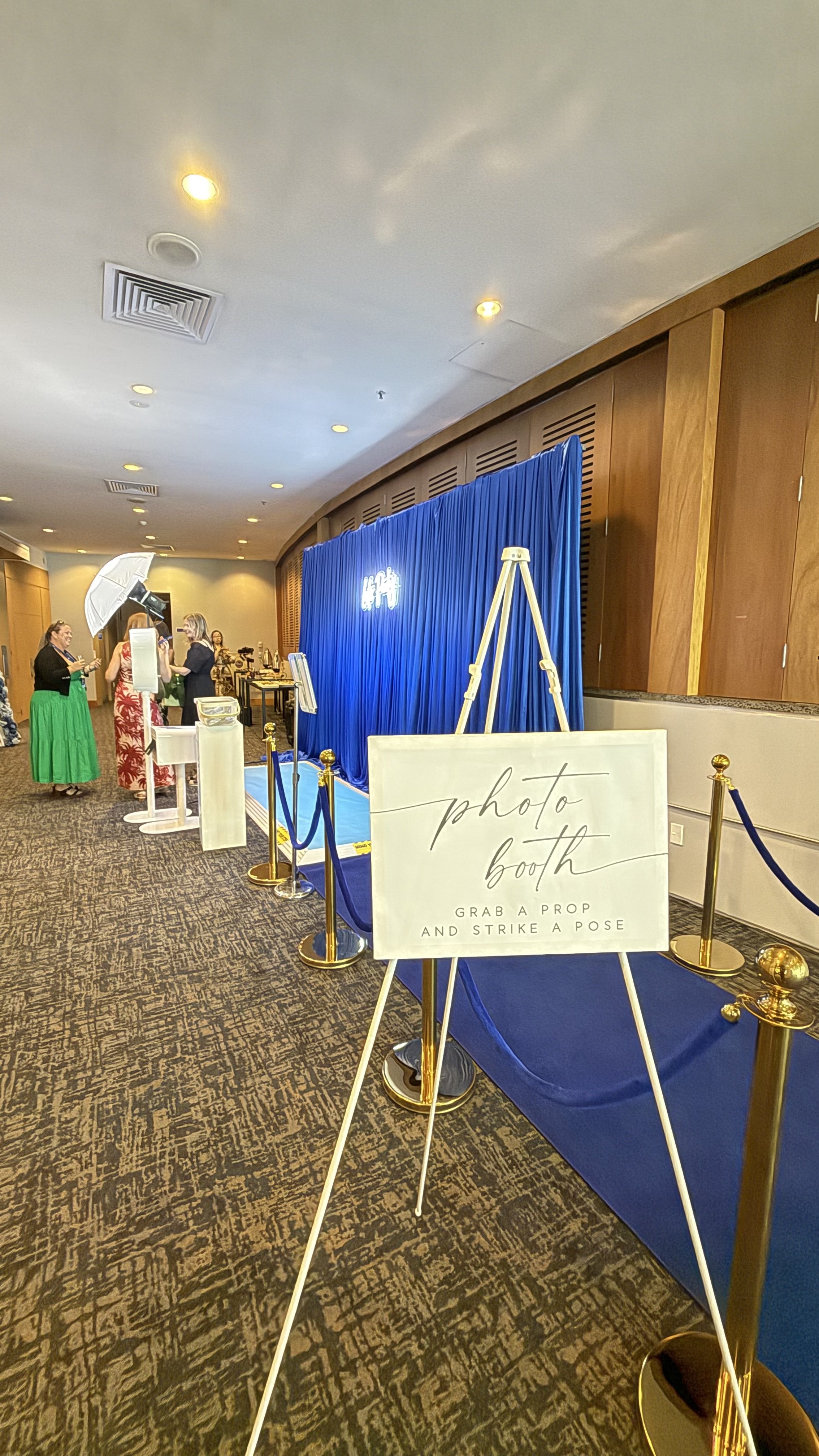 Crystal Payroll anniversary booth setup