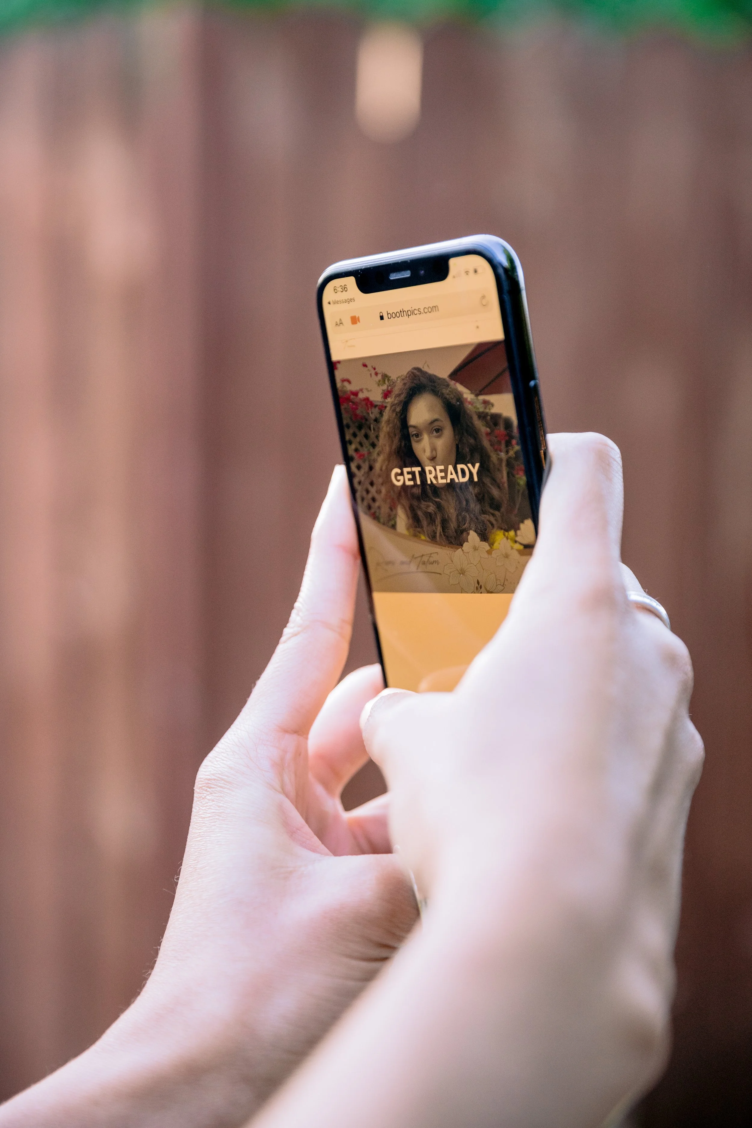 Virtual Booth on mobile and desktop with branded frame