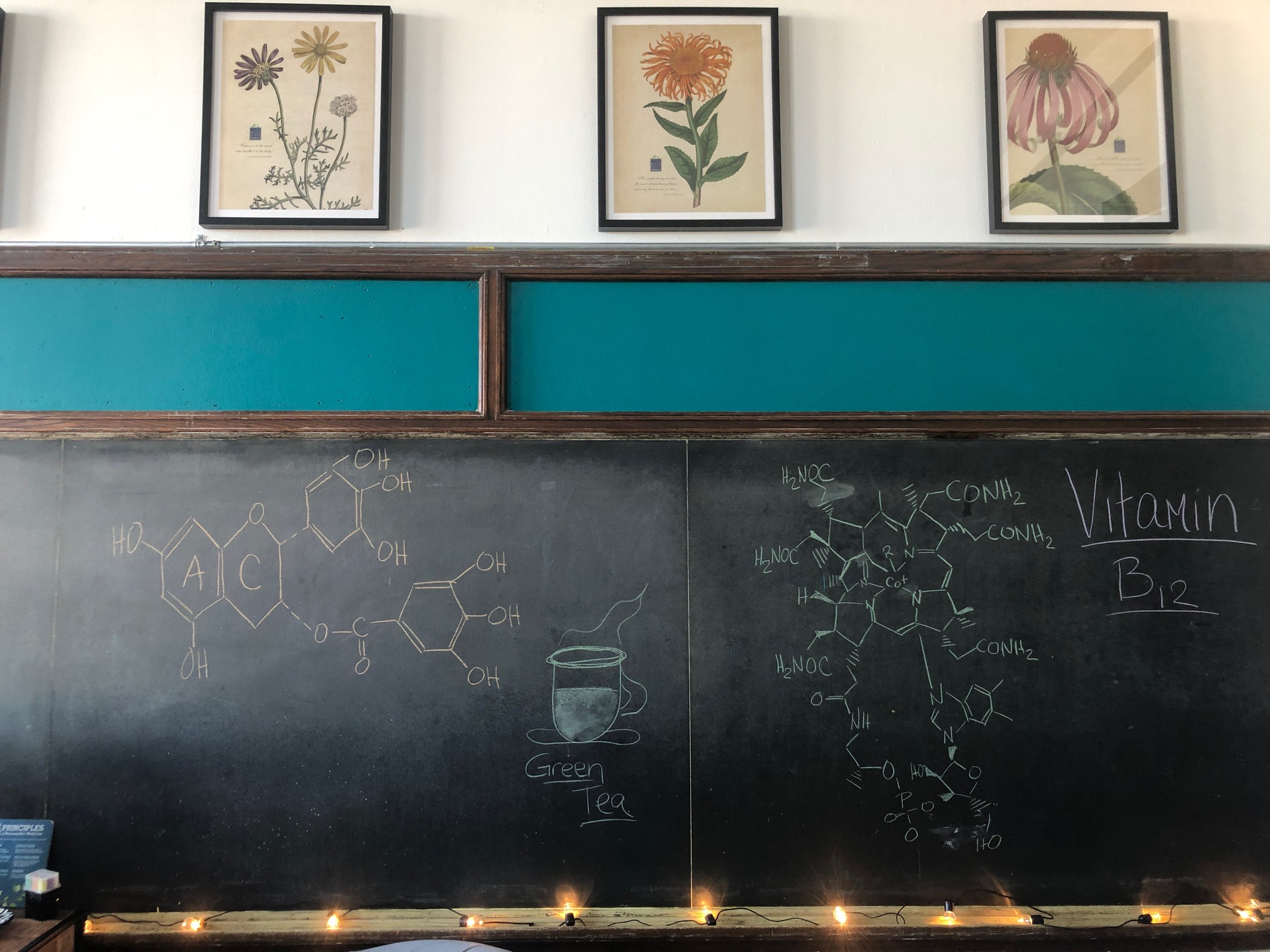 Natural herbs, fruits and vegetables used in naturopathic medicine