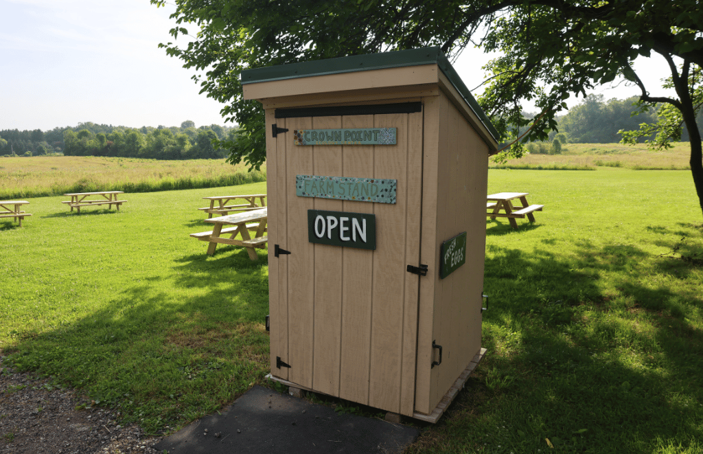 Fresh produce at the Crown Point farm stand