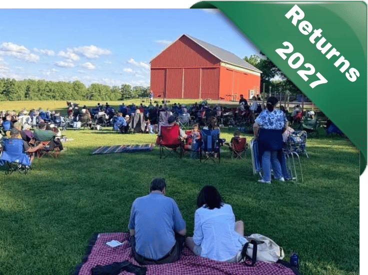 Live music in the meadow at Crown Point