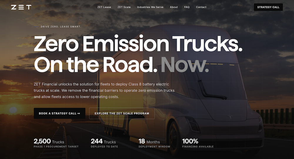 ZET Financial homepage banner