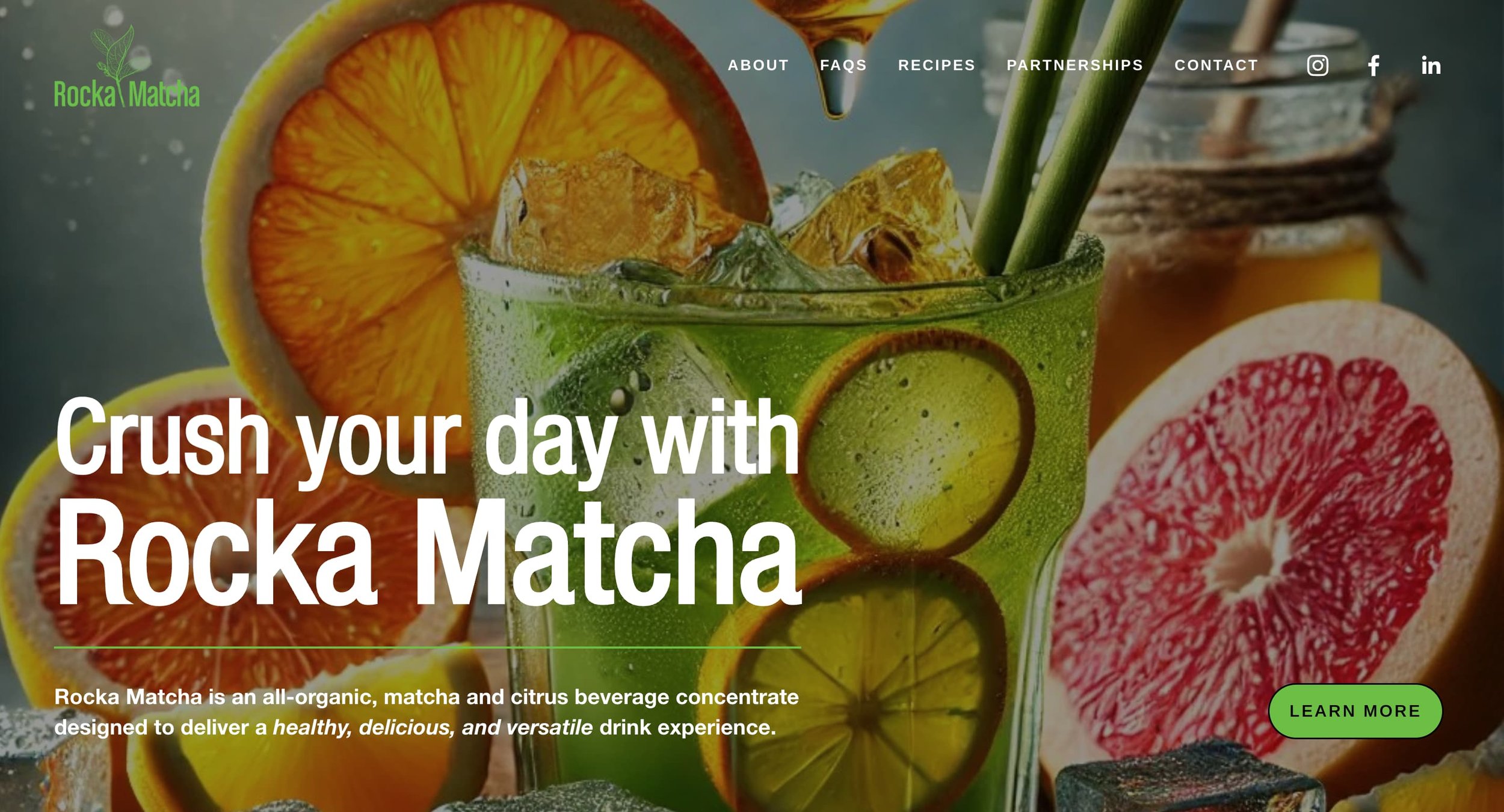 Rocka Matcha homepage banner