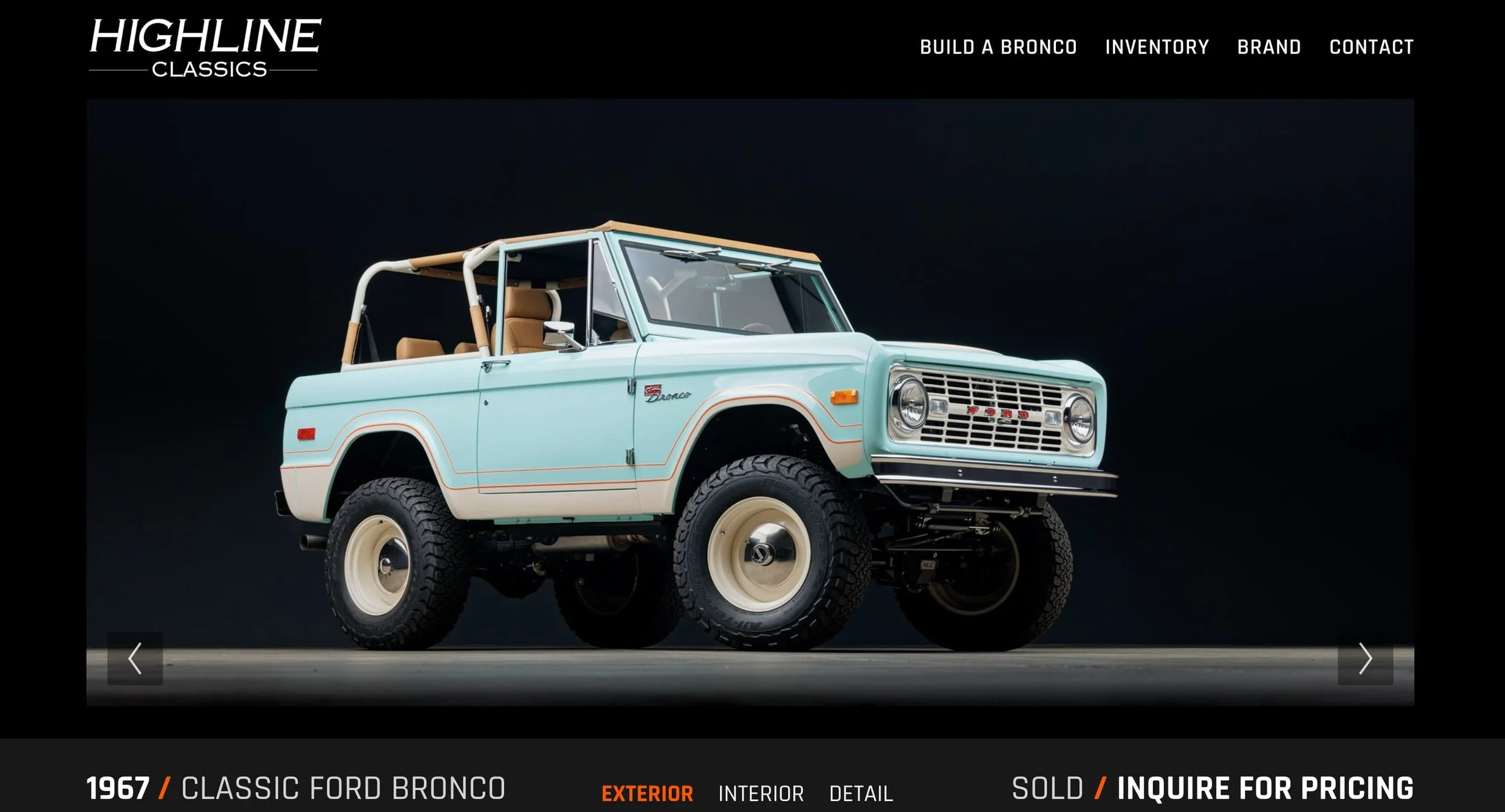 HighLine Classics homepage banner