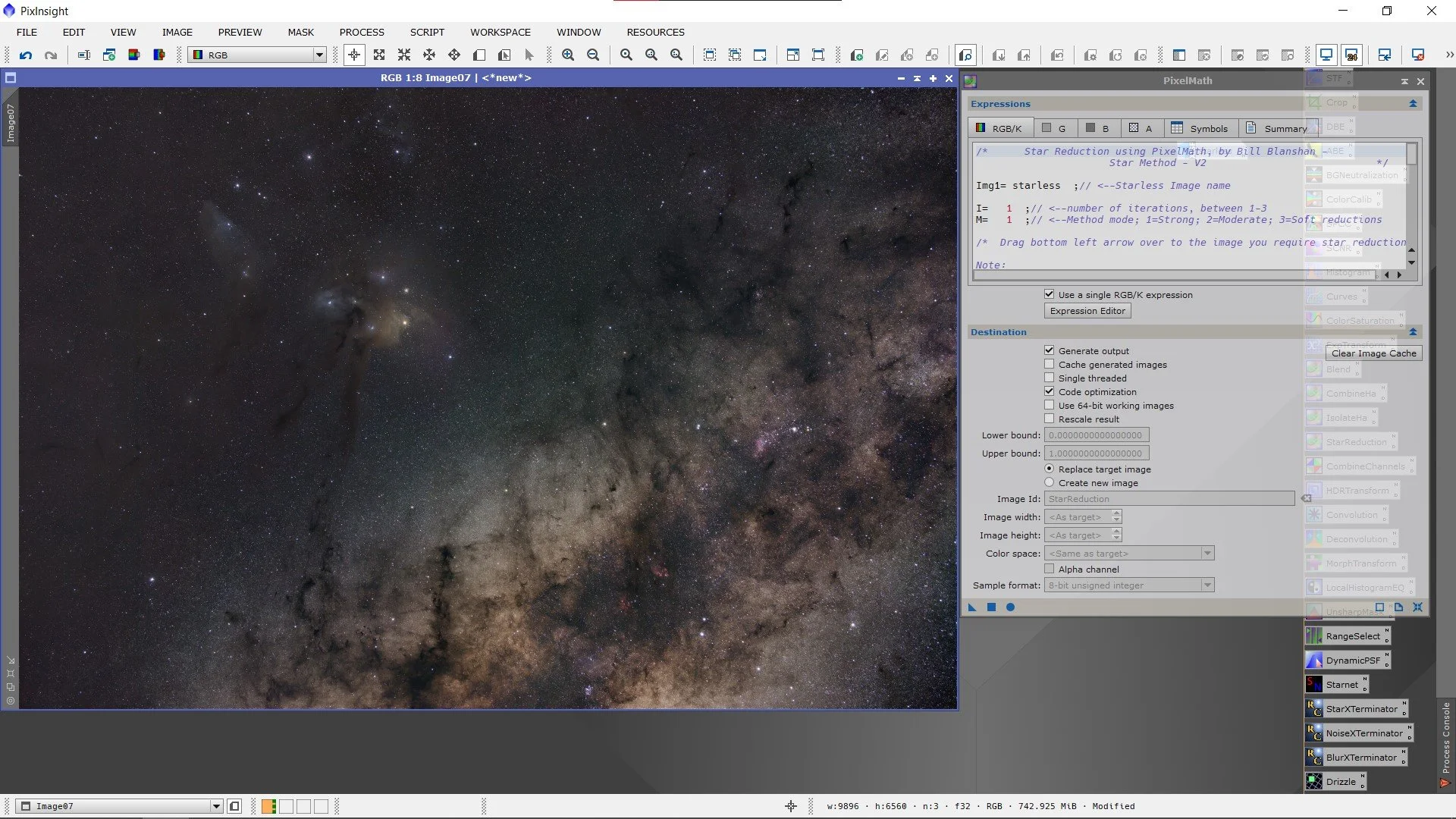 Star Reduction step 3