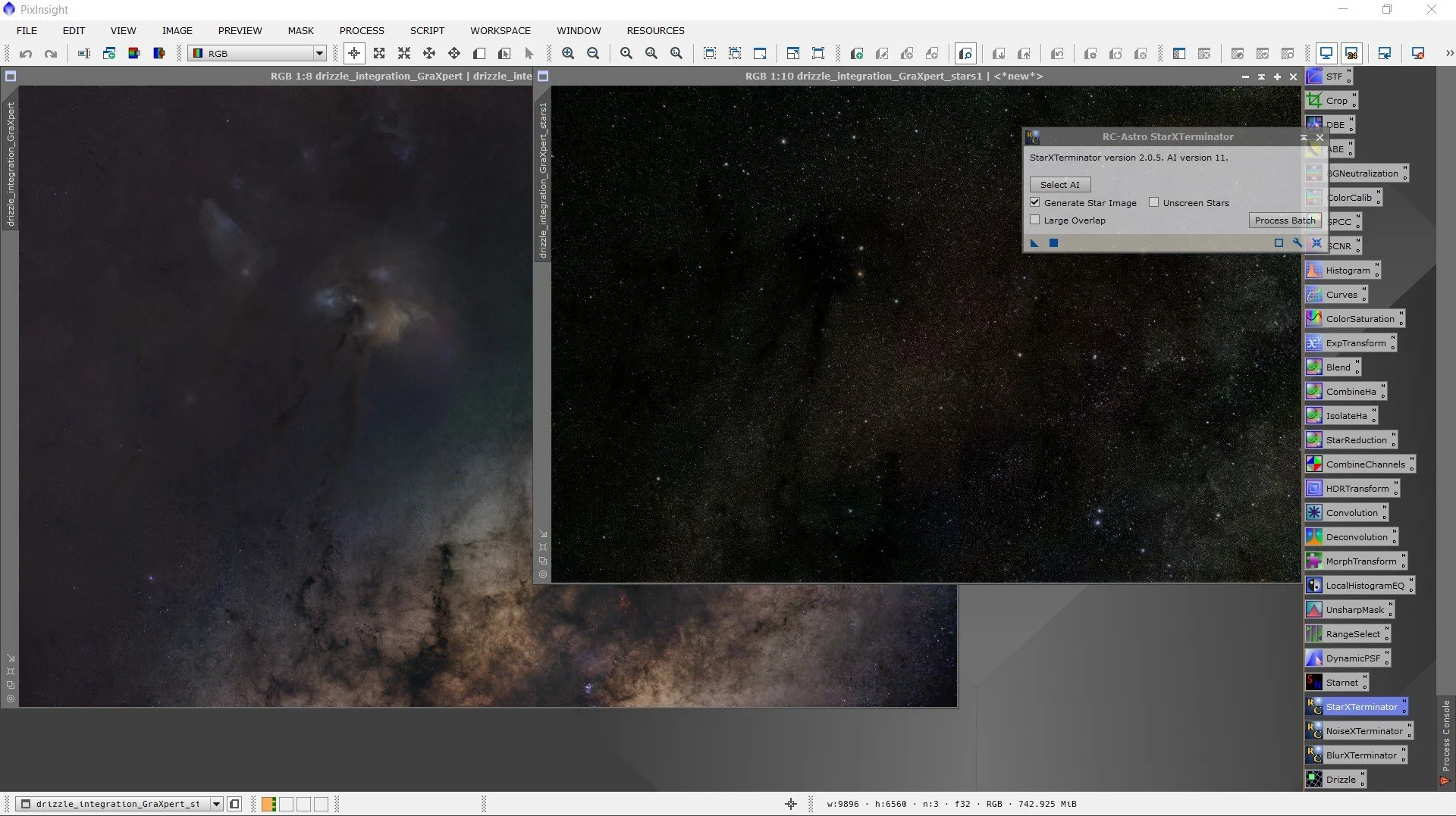 Star Reduction step 1