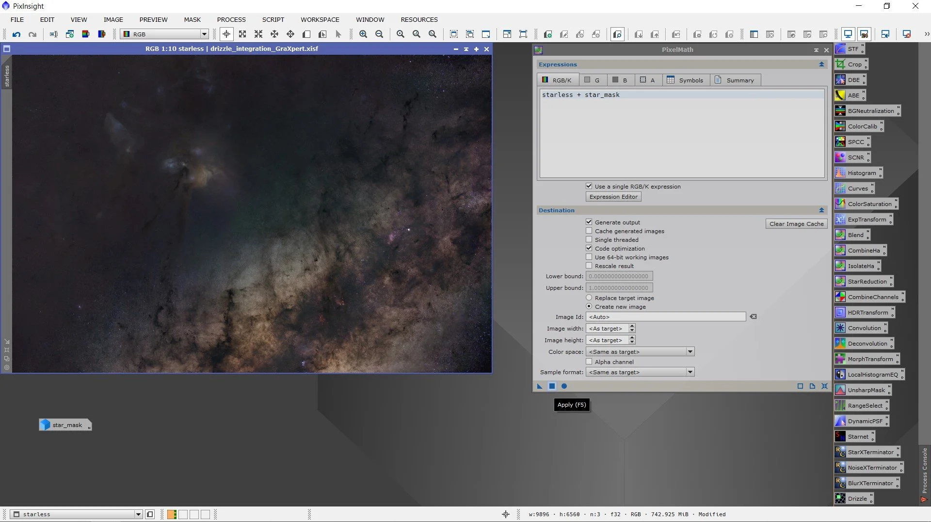 Star Reduction step 2