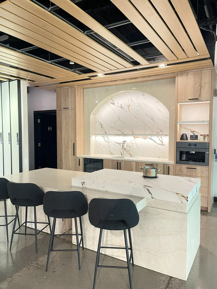 Caesarstone Vaughan showroom kitchen display after the renovation