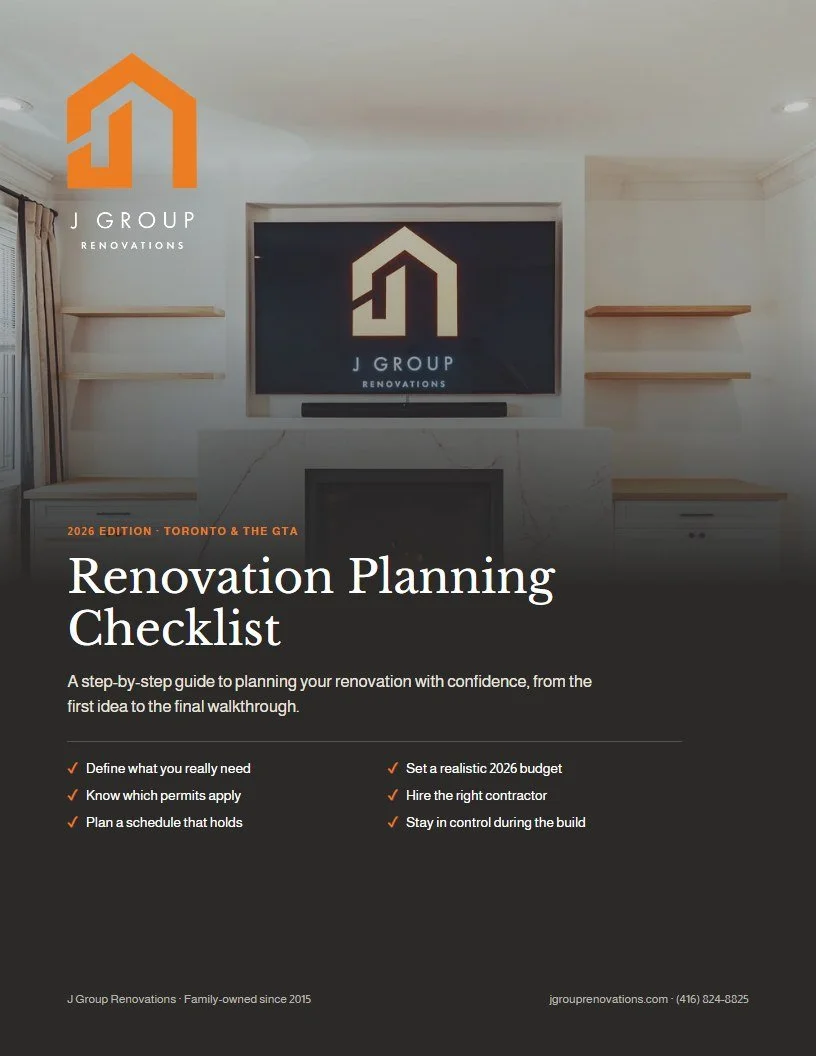 Cover of the J Group Renovation Planning Checklist, 2026 edition