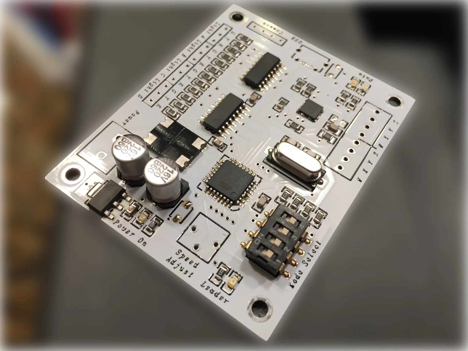 A circuit board we designed and assembled