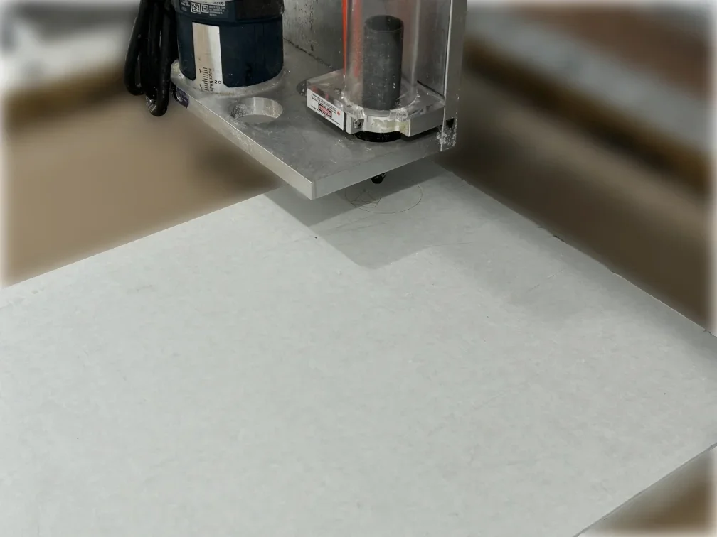 We use a 55 watt CO2 laser to cleanly cut parts