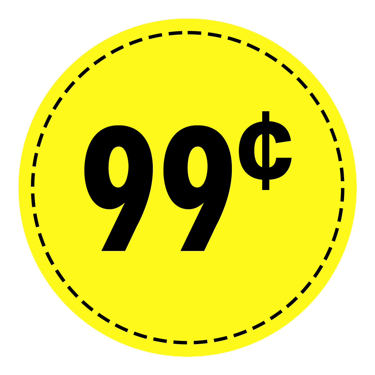 99 cent price sticker