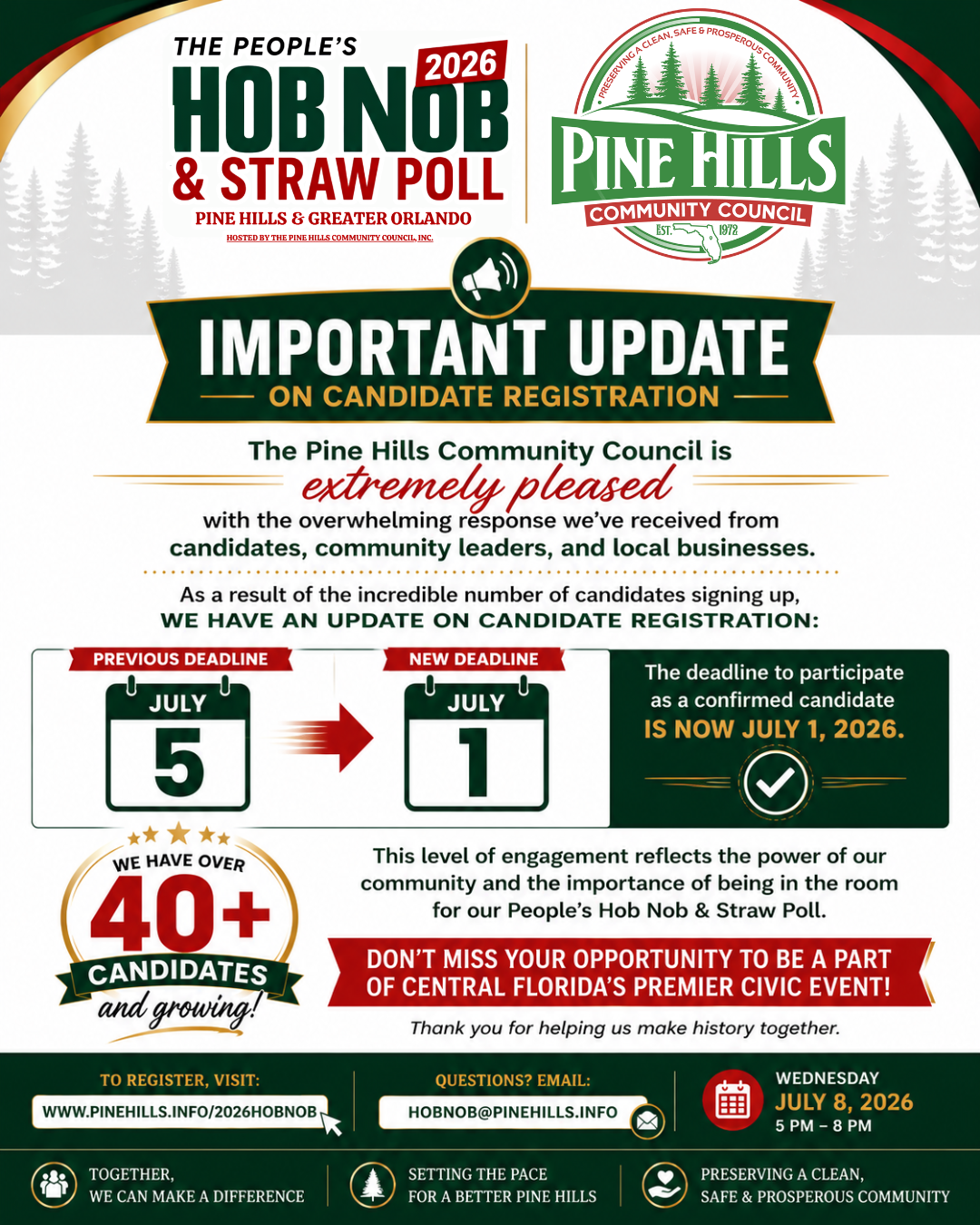 Candidate Registration Deadline Update Graphic