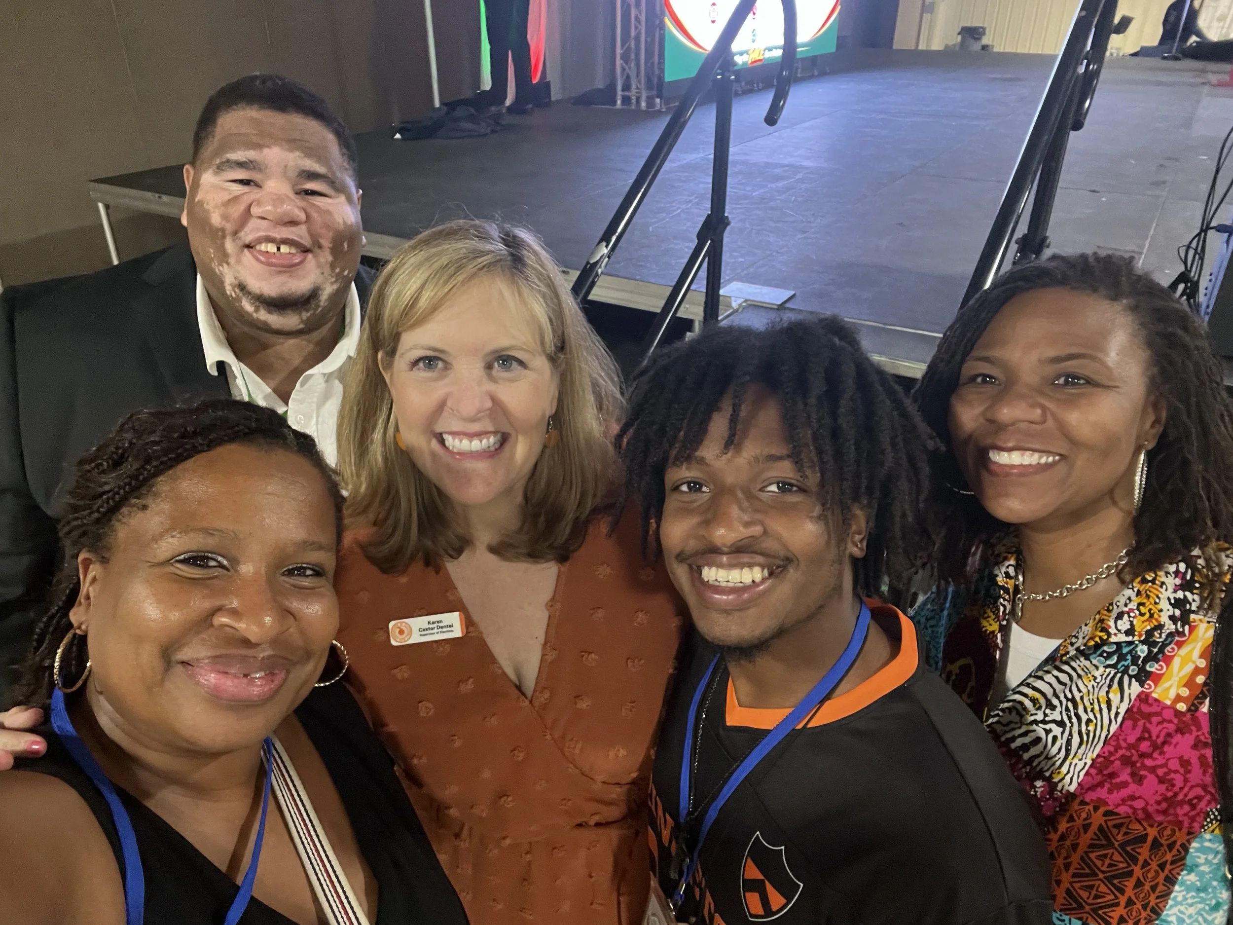 OCSOE DR. CASTOR DENTEL WITH residents at the 2026 People’s Hob Nob
