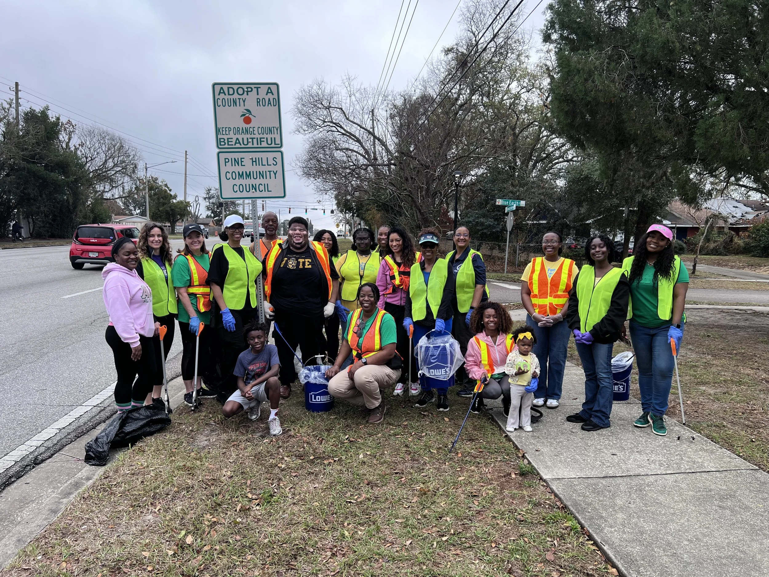 PHCC Adopt-A-Road cleanup moment