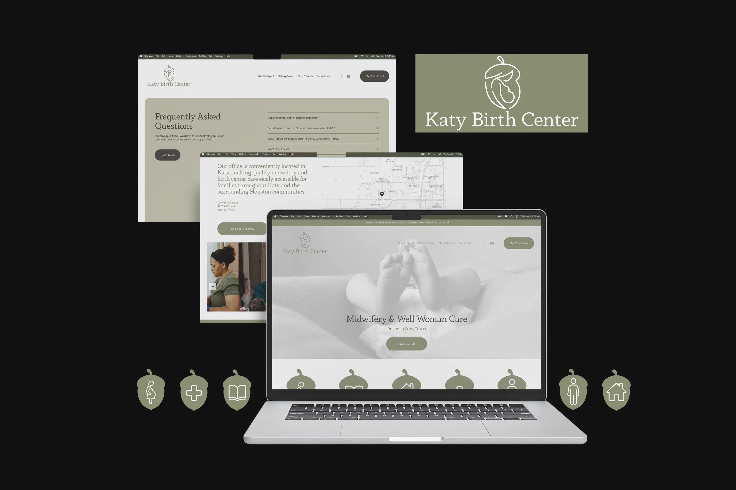 Katy Birth Center website after the Octus House redesign