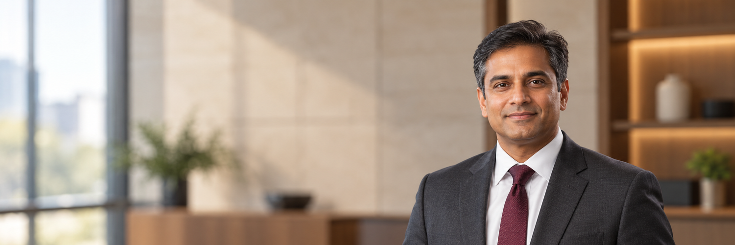 Law firm headshot in an office reception, photographed by Brett Harkness