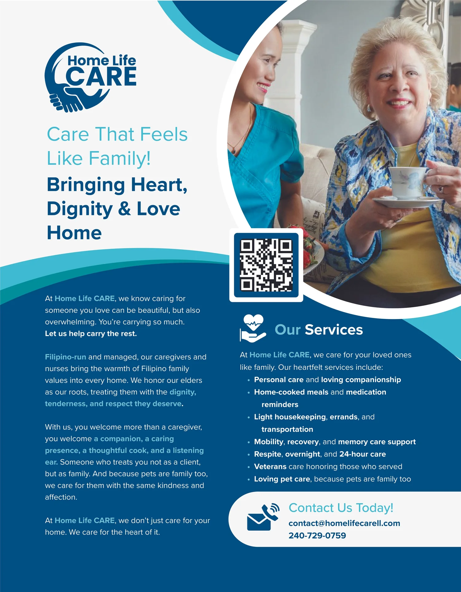 Home Life CARE print advertisement created by the Brodie Ledford Studios design team