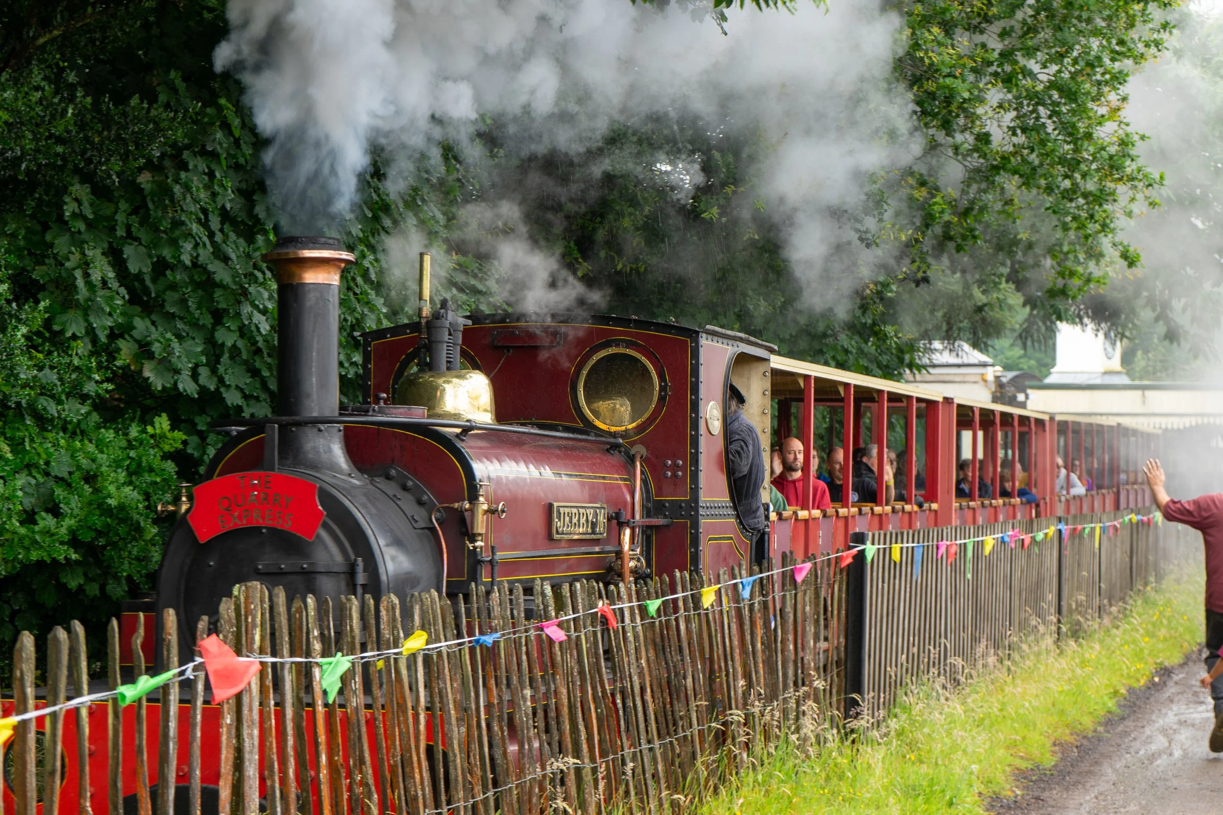 The Quarry Express steam train at Hollycombe Steam In The Country