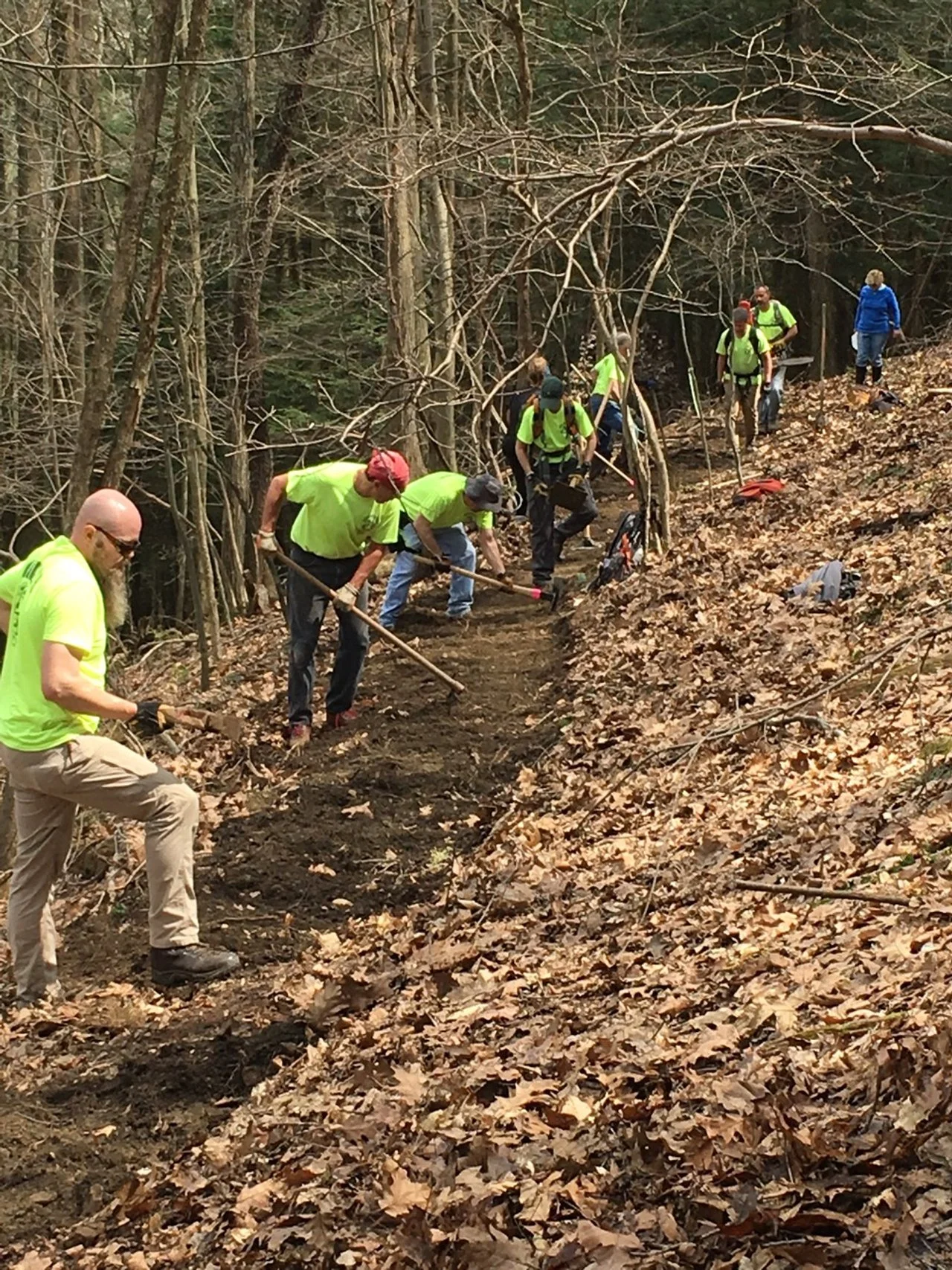 Mohican-Malabar Bike Club members working on trails