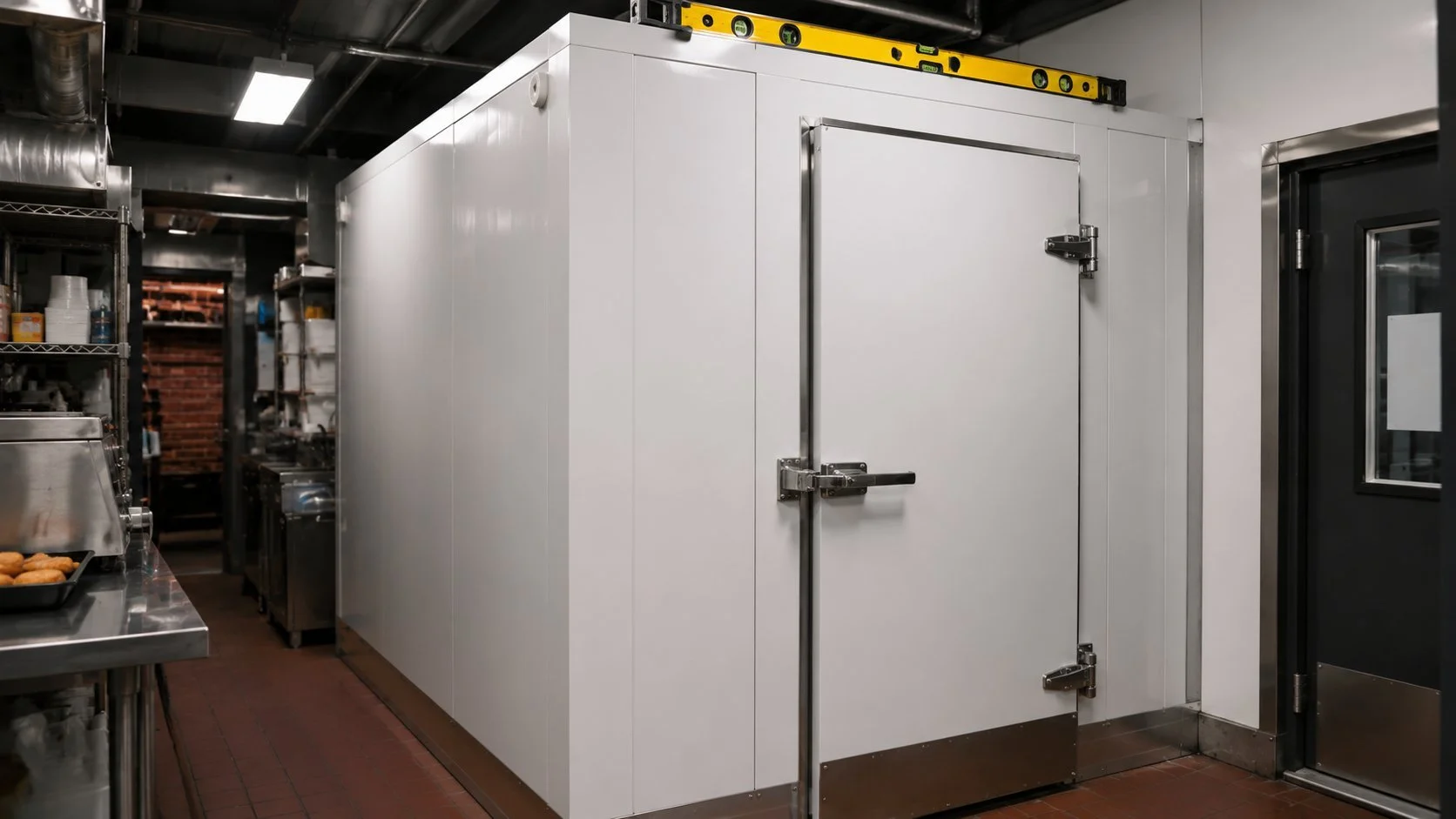 Restaurant walk-in cooler installed by Titan in a London commercial kitchen
