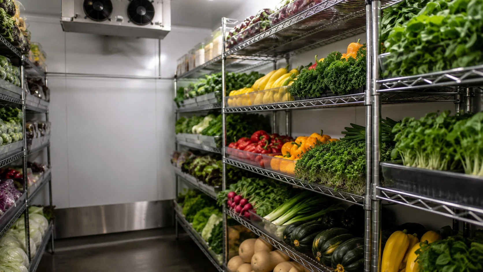 Restaurant walk-in cooler installed by Titan in a Guelph commercial kitchen
