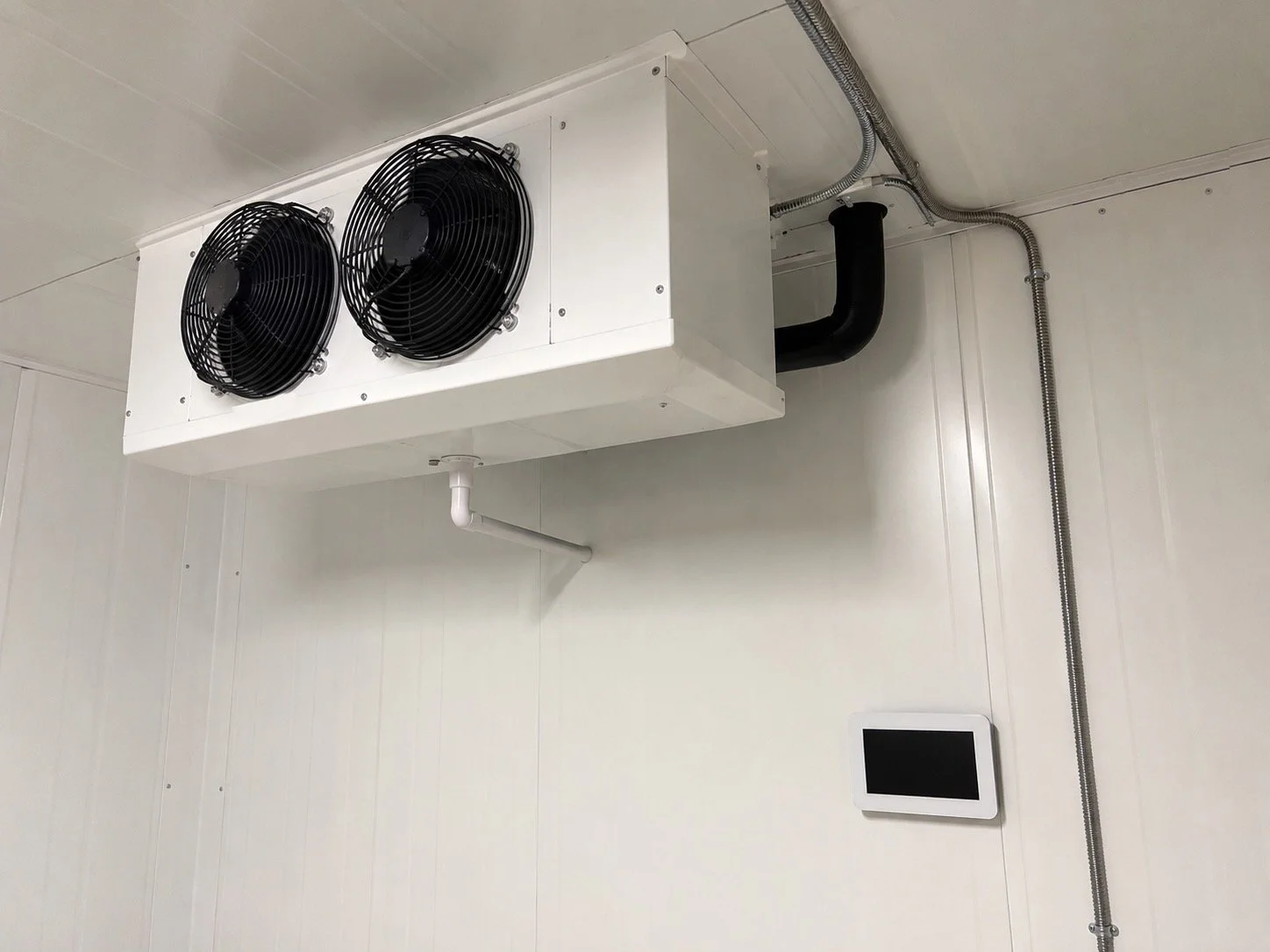 Finished commercial walk-in freezer completed in Southern Ontario