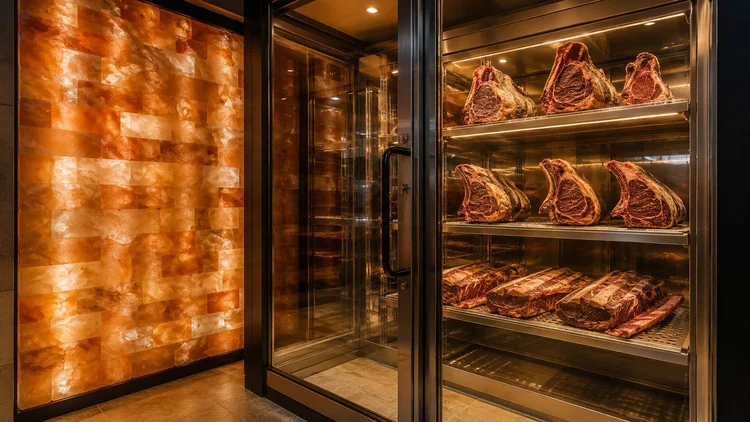 Insulated panel walk-in cooler interior for an aging room