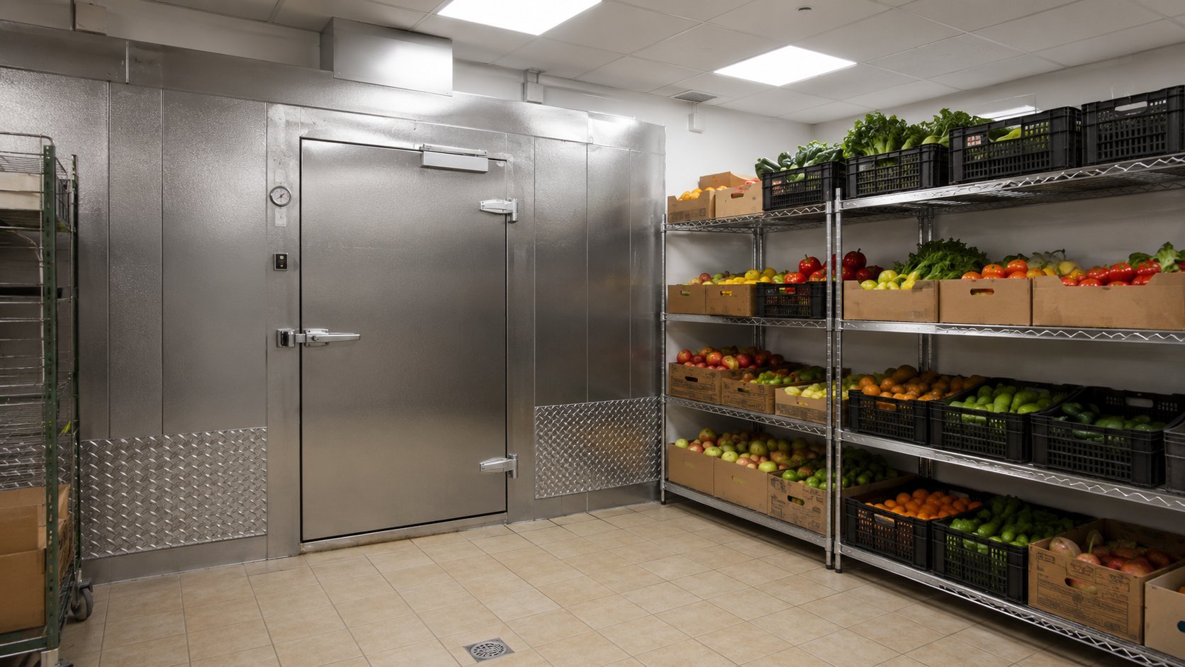 Walk-in cooler installed in a Scarborough grocery store back room