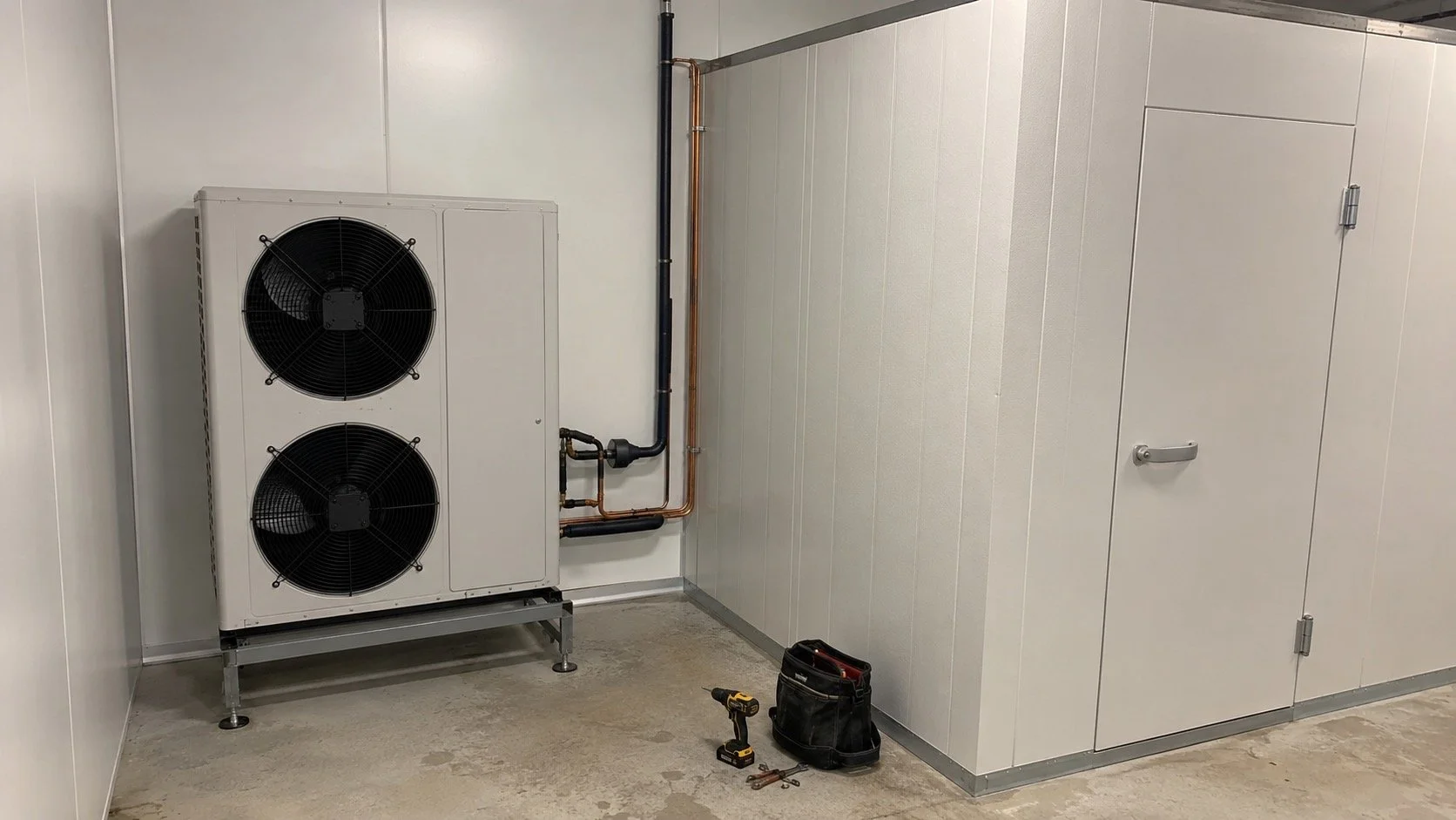 Commercial refrigeration system installed by Titan Walk-In Coolers