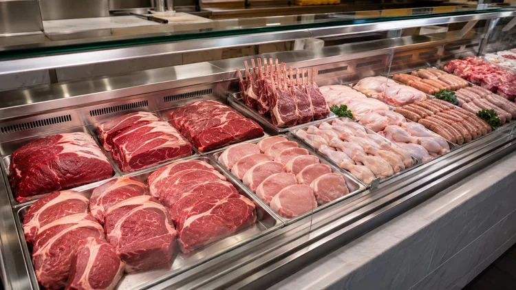 Walk-in freezer installation for a meat shop