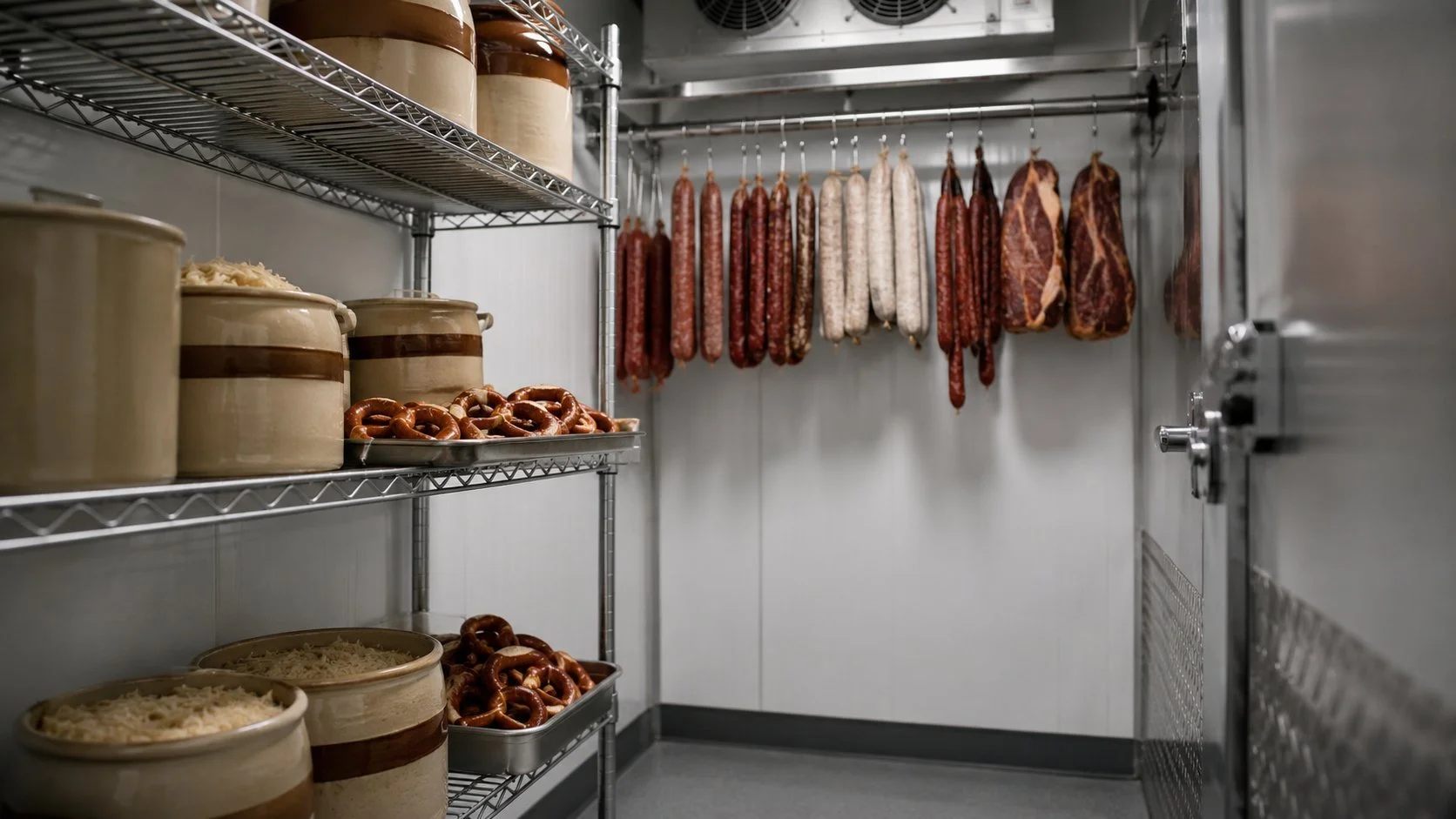 Restaurant walk-in cooler installed by Titan in a Kitchener commercial kitchen