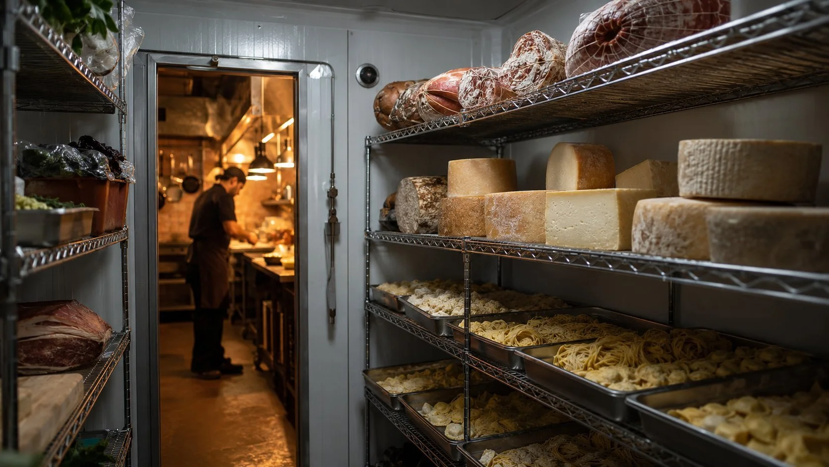 Restaurant walk-in cooler installed by Titan in a Vaughan commercial kitchen