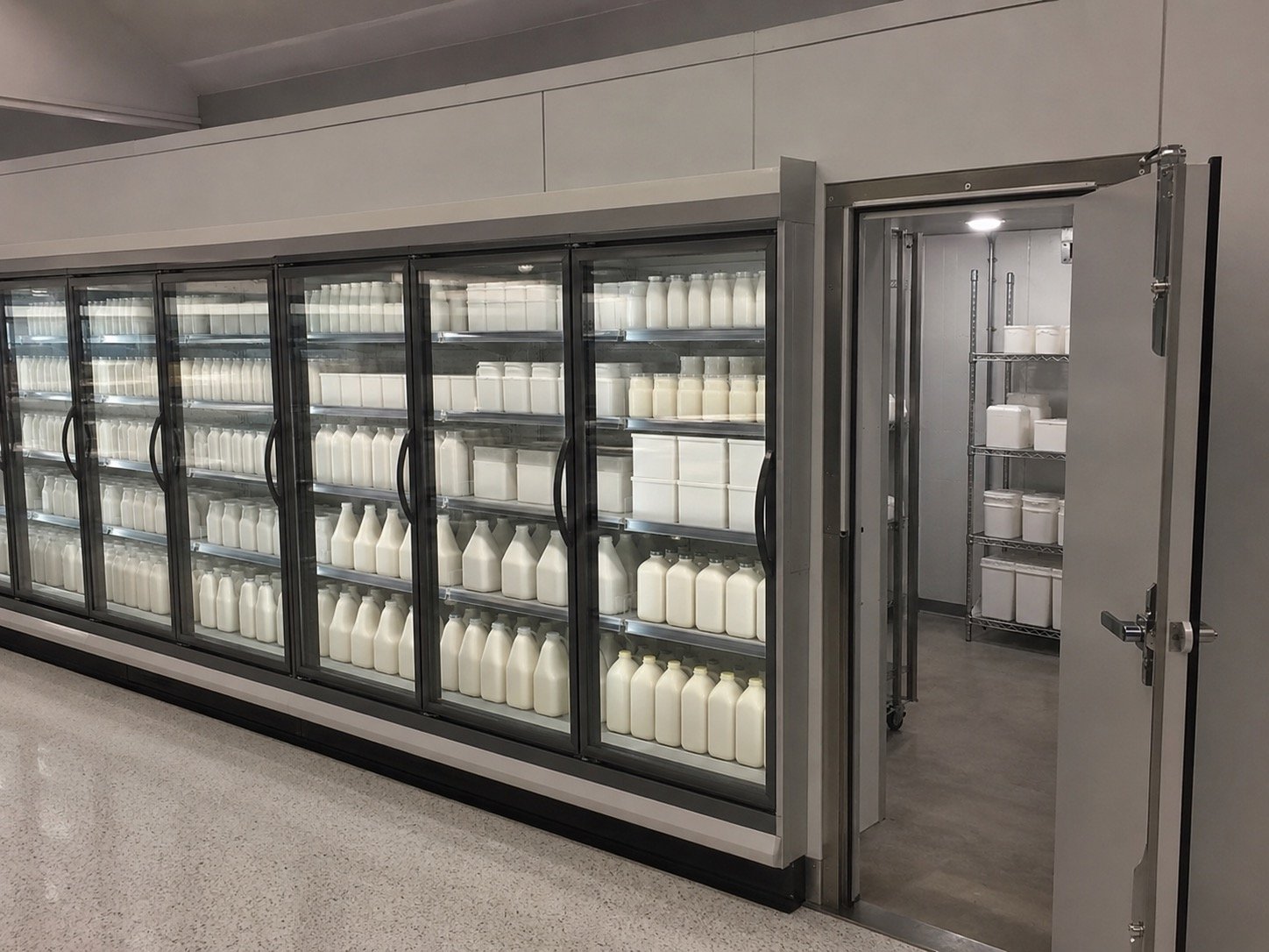 Custom cold room built and delivered by Titan Walk-In Coolers