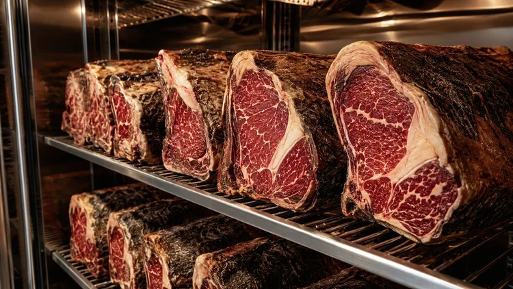 Custom walk-in cooler build for a dry-aging room