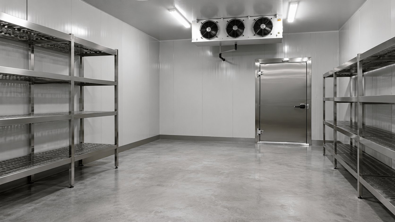 Commercial cold storage room in a Toronto food facility