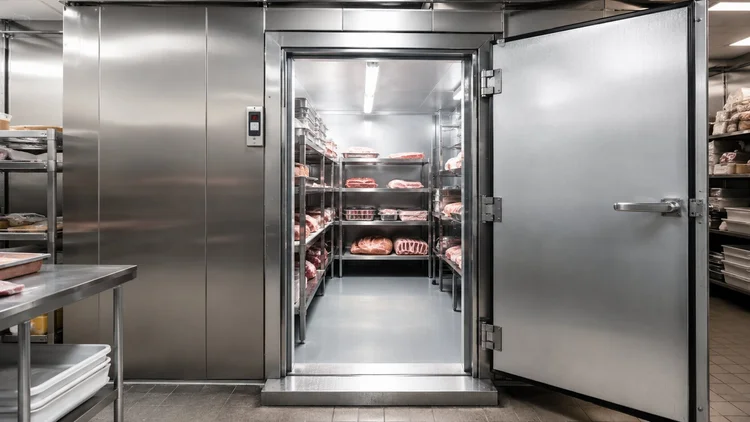 Completed titan walk-in cooler project by Titan Walk-In Coolers for a butcher shop