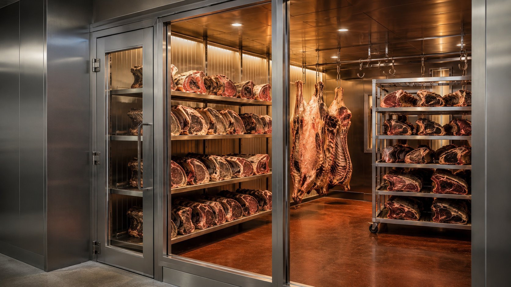 Dry-aging room built for a restaurant or butcher
