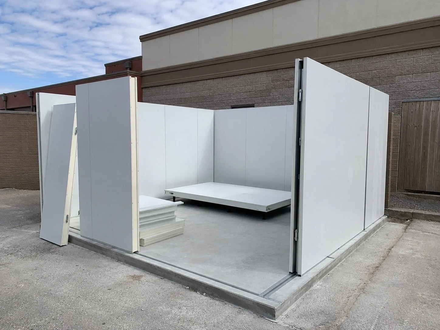 Custom cold room built and delivered by Titan Walk-In Coolers