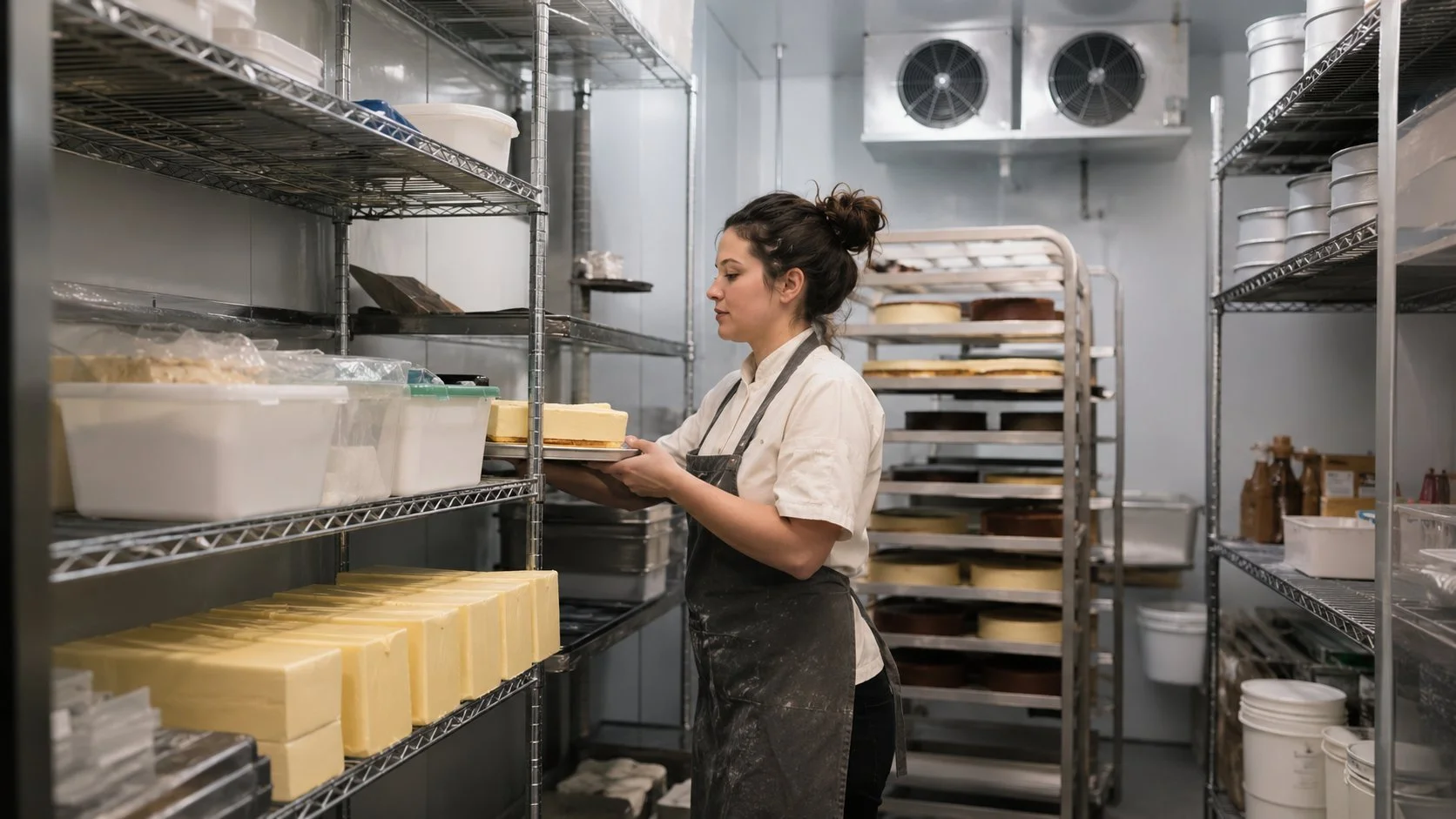 Restaurant walk-in cooler installed by Titan in a Aurora commercial kitchen