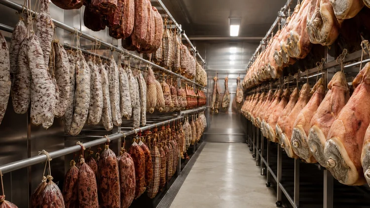 Commercial walk-in cooler with refrigeration system built for an Ontario commercial kitchen